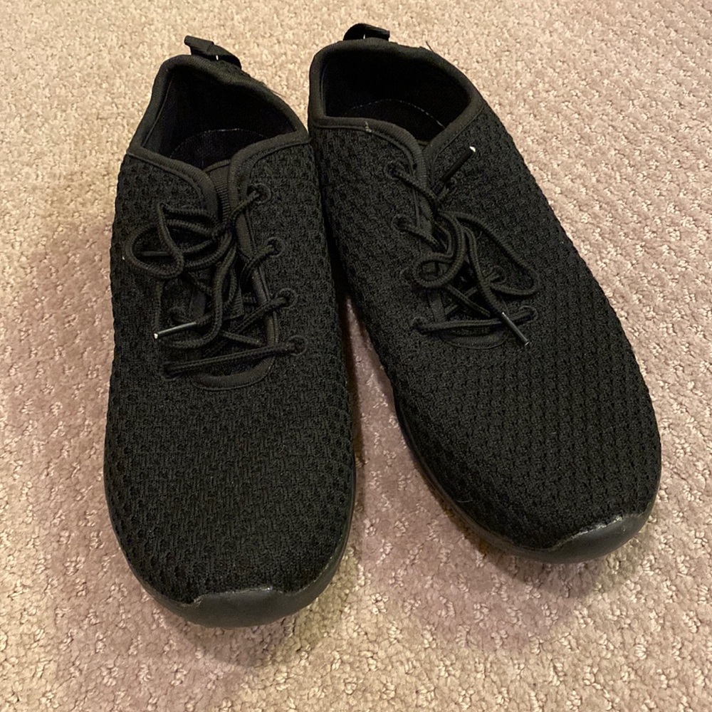 Black athletic shoes